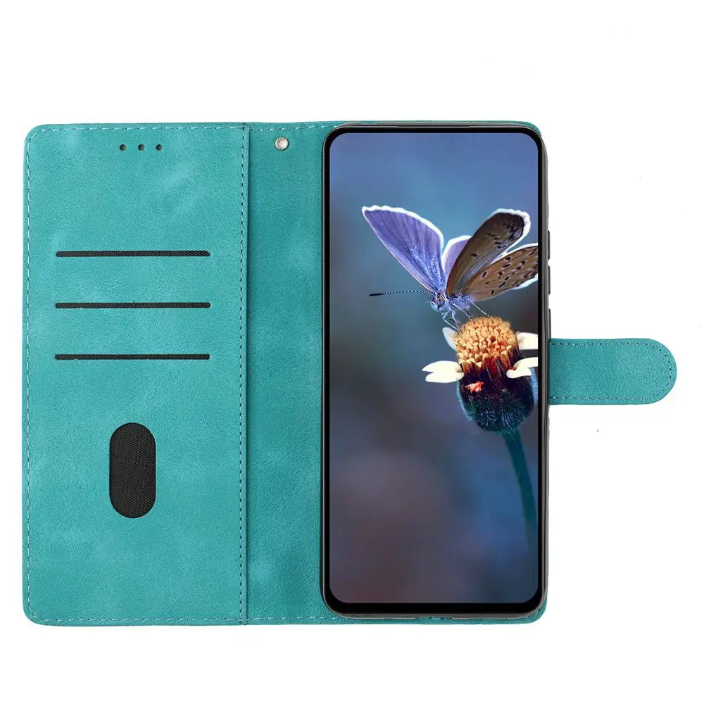 Flower & Butterfly Leather Wallet Flip Phone Case for iPhone 16 15 14 13 12 11 Pro Max Plus Mini X XR – Card Holder, Shockproof, Stand, Magnetic Closure