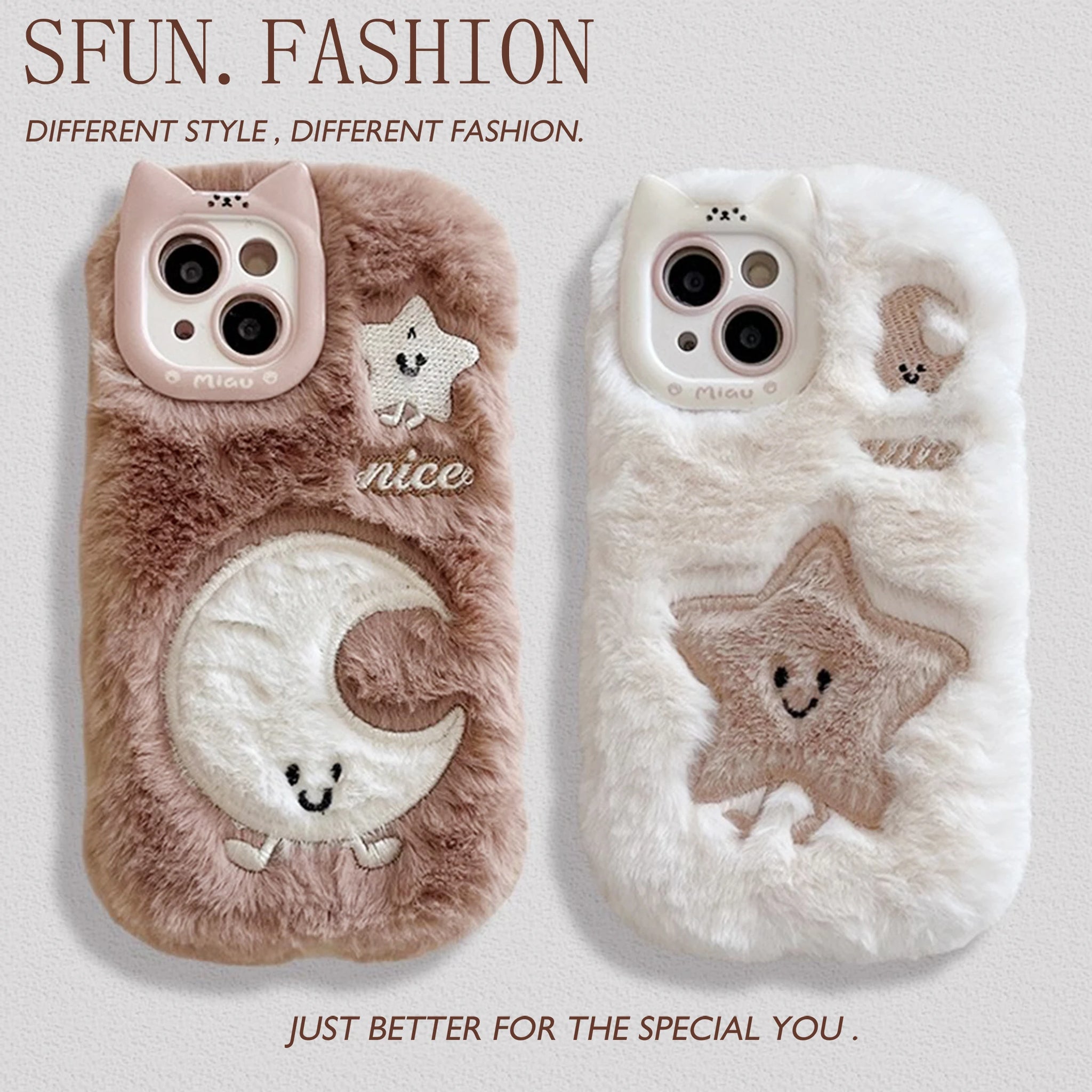 Cute Cartoon Plush Bunny Case For iPhone 15 16 Pro Max 11 12 13 Pro Max Anti Drop 14plus Furry Warm Fur Protective Cover