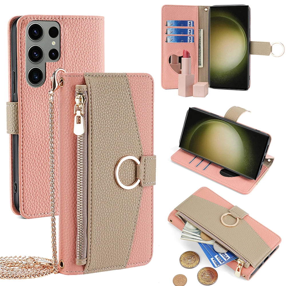 Multi-color Patchwork Fashion Chain Phone Case  for Samsung S Series