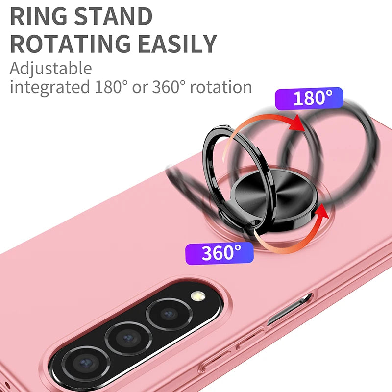 Magnetic Ring Kickstand Bracket Armor Phone Cover for Galaxy Z Fold