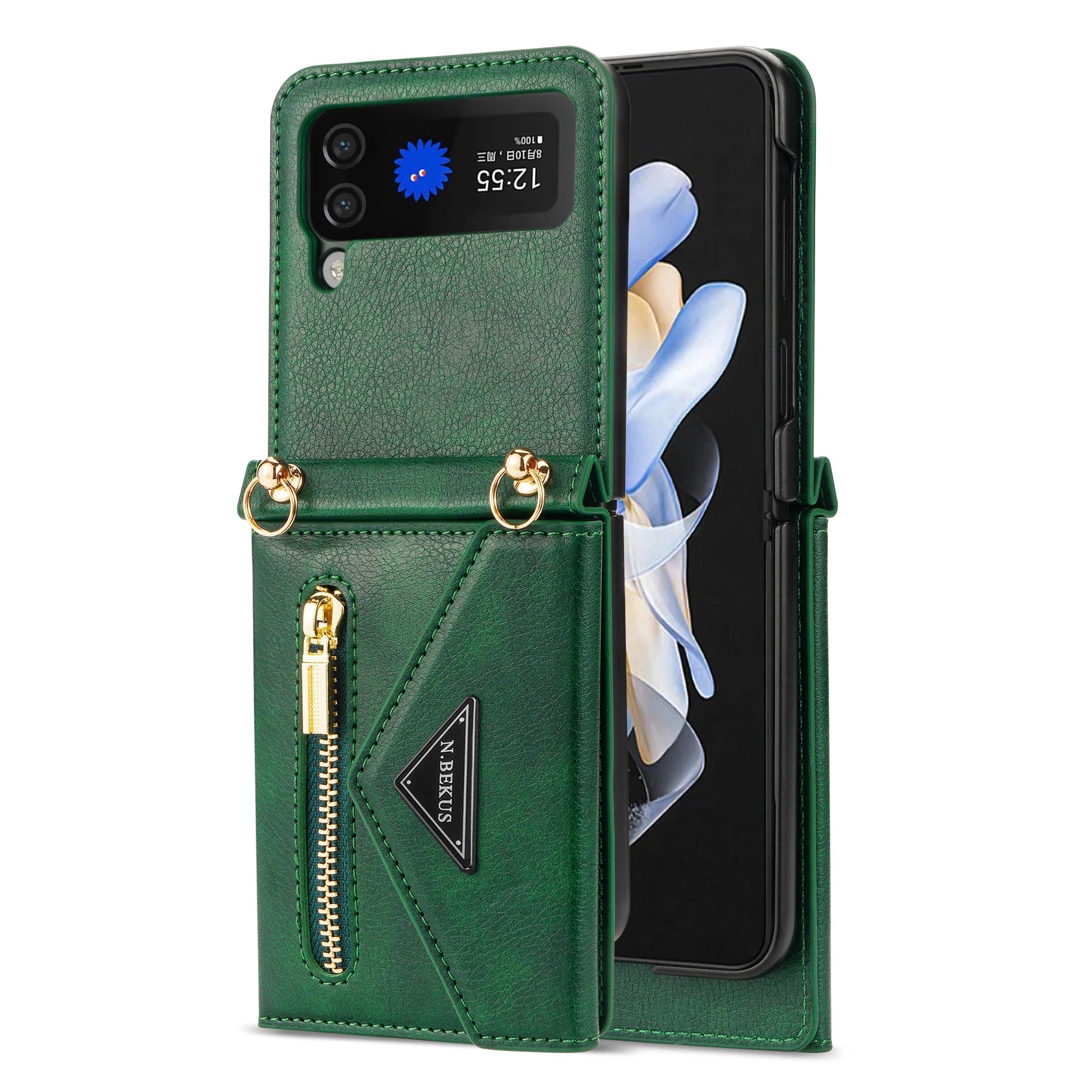 Crossbody Leather Wallet Phone Case for Samsung Galaxy Z Flip 6 5 4 3 Purse Cards Slot Holder