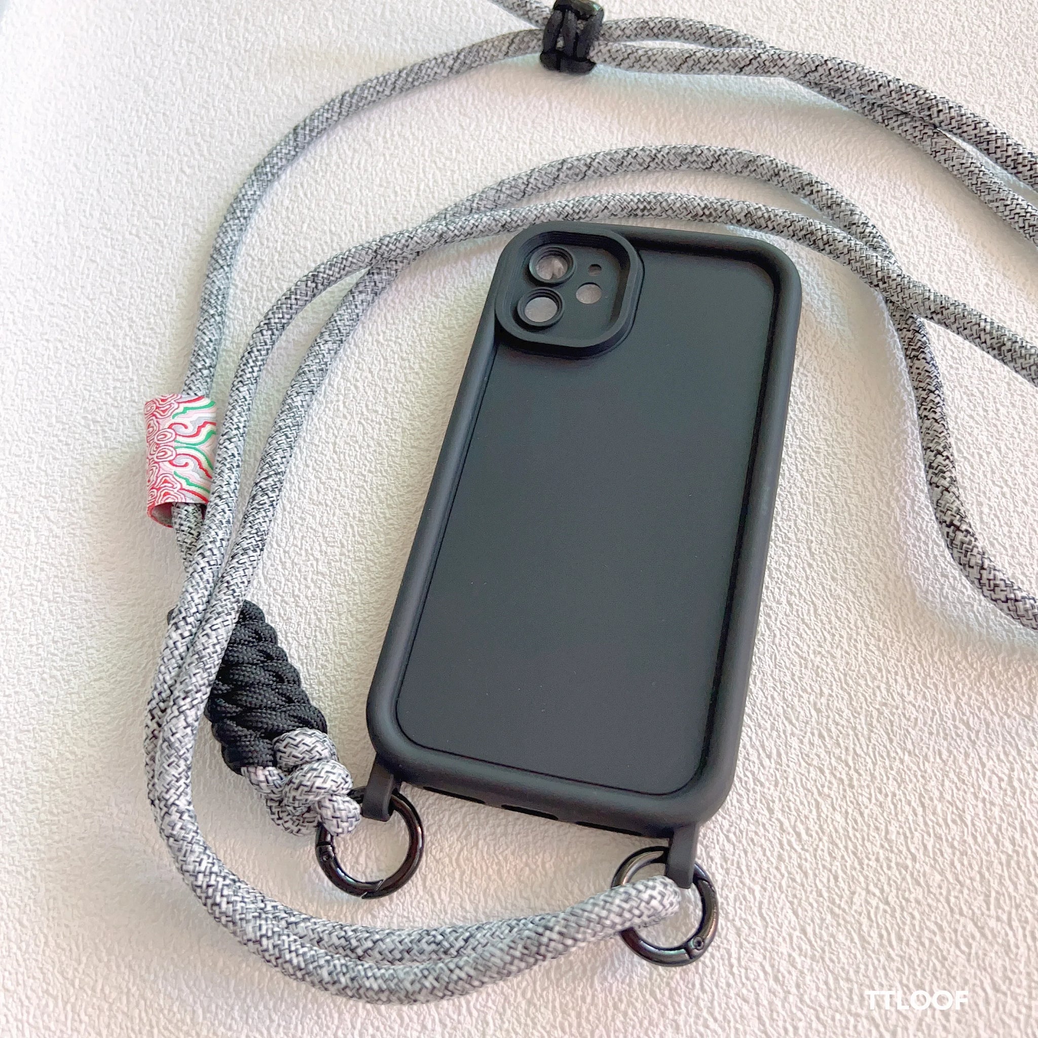 Crossbody Necklace Adjustable Lanyard Silicone Phone Case for iphone 16 15 14 13 11 12 Pro Max MiNi XR X XS 7 8 plus SE Soft Cover