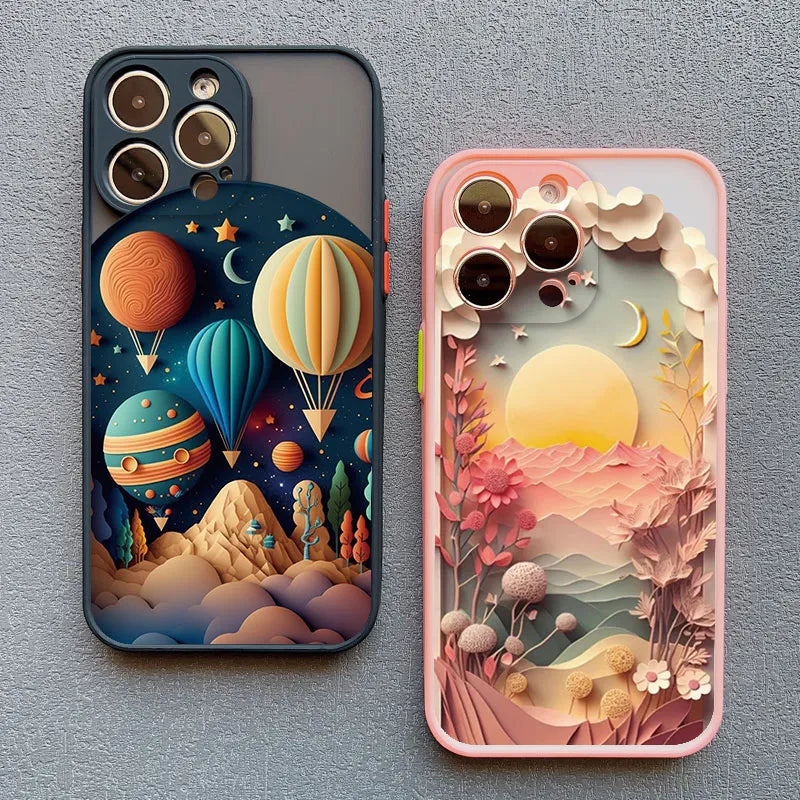 Printing Landscape Phone case For iPhone Creative Mountains Back Cover