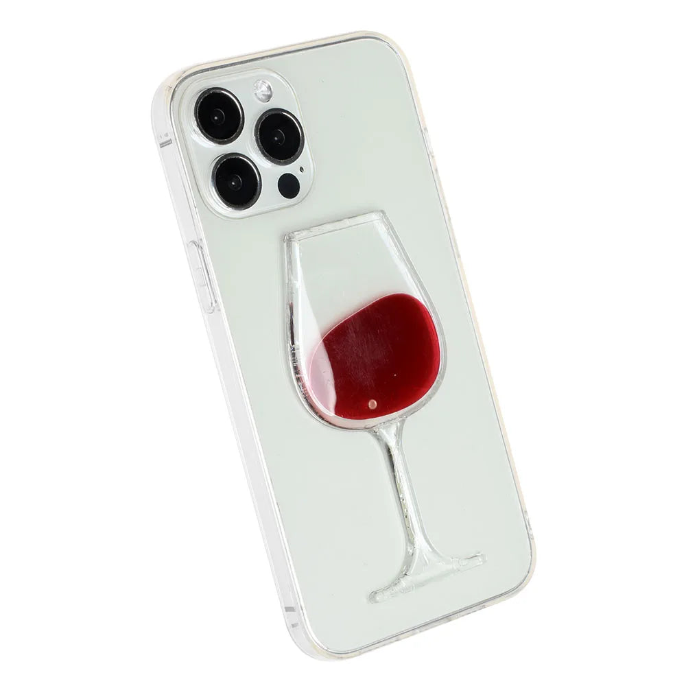 Liquid Dynamic Clear Phone Case For iPhone Wine Glass Cover