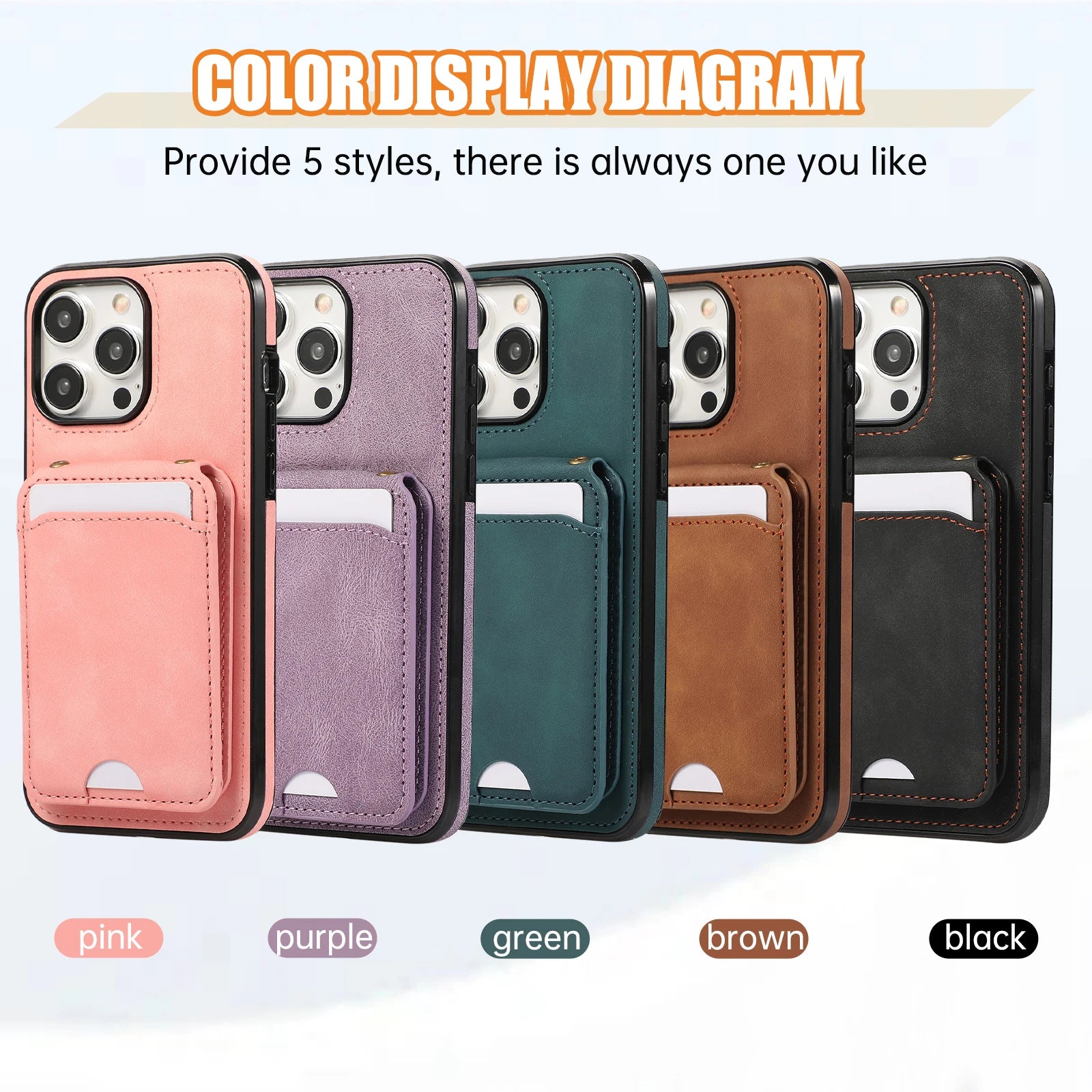 Crossbody Leather Wallet Vertical Cards Solt Phone Case For iPhone Stand Lanyard Bag Cover