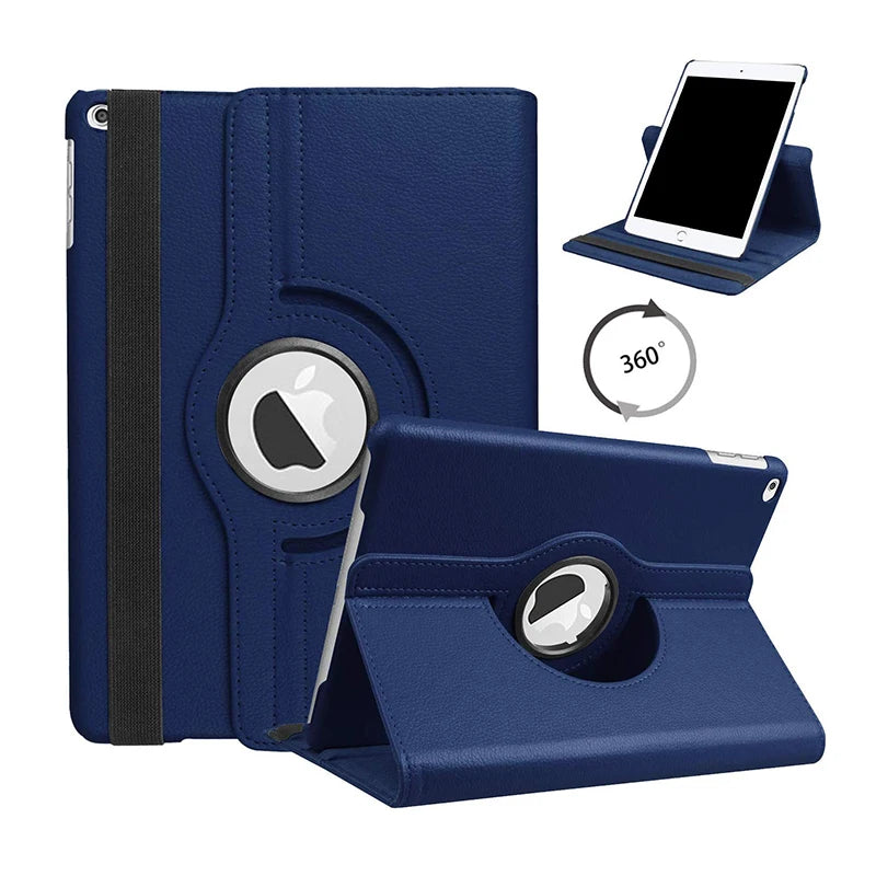 Rotating Case for iPad, 360° Rotating Flip Leather Stand Auto Sleep/Wake Protective Smart Case Rotating Stand Tablet Cover