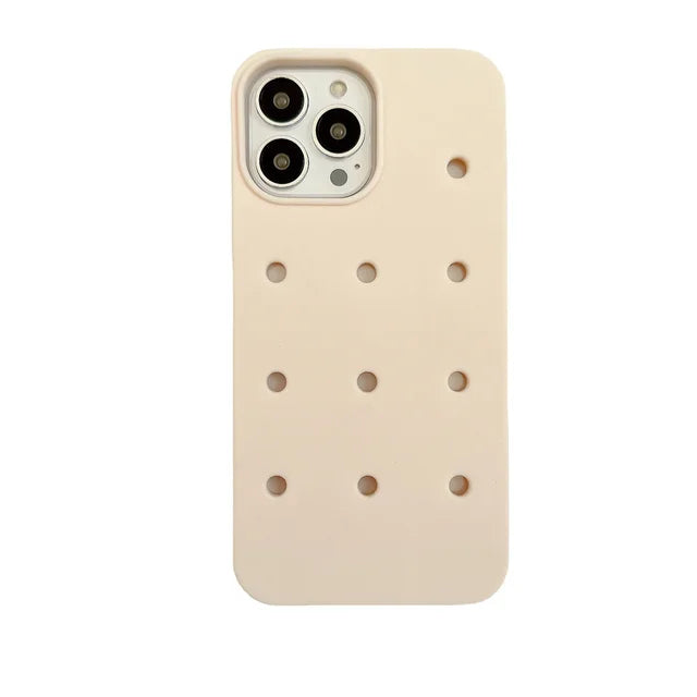 Candy Color Holes Silicone Phone Case for iPhone Shockproof Soft TPU Back Cover