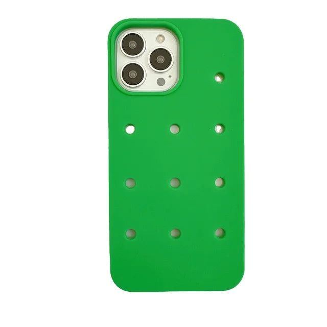 Candy Color Holes Silicone Phone Case for iPhone Shockproof Soft TPU Back Cover