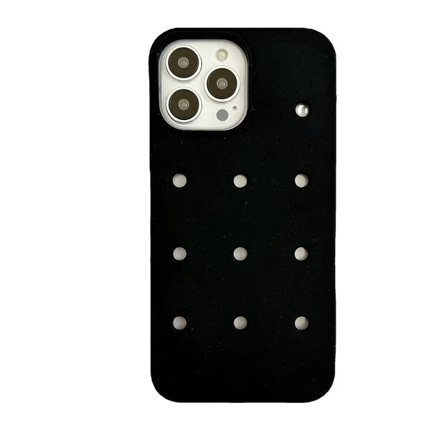 Candy Color Holes Silicone Phone Case for iPhone Shockproof Soft TPU Back Cover